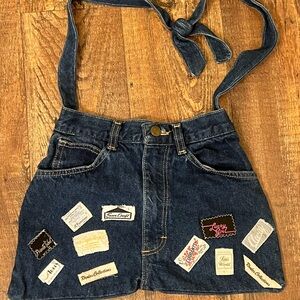 Handmade Jean purse with vintage tags